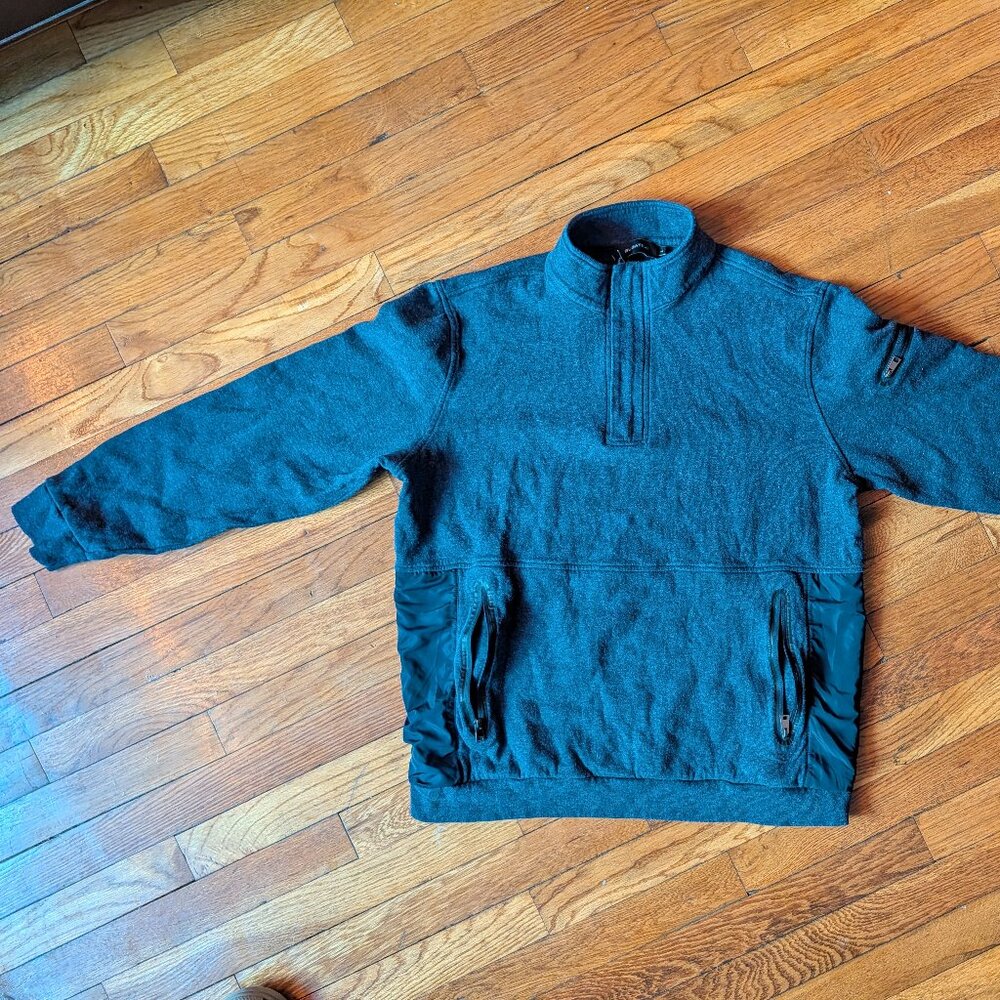 Bugatchi Quarter-Zip Blue Pullover Large - image 2